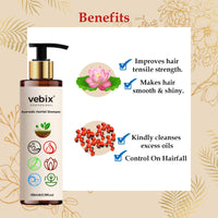 VebixProfessional Customised Regimen -4 Ayurvedic Product Kit - HairFallControl- AntiHairFall Neem Oil +Lotus AntiHairfall Shampoo + Hair ShinningSerum & Hair Mask -10.14 Fl.oz (Normal Hair)
