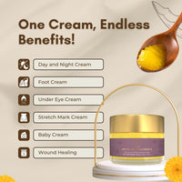 ADHYAY | Shata Dhauta Ghrita Skin Renewal Cream | Deep Nourishing Hydrating & Age-Defying Ayurvedic Formula | Wrinkle Repair & Skincare | Infused with Cow Ghee & Marigold Extracts | 100gm
