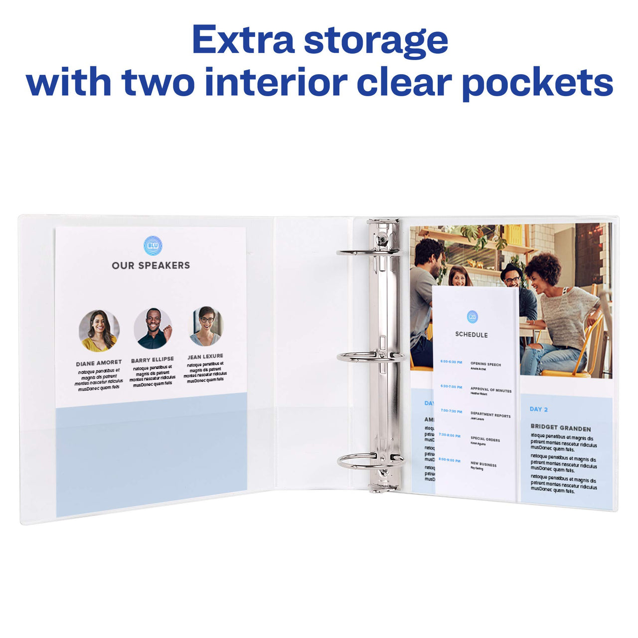 Avery Mini Economy View 3 Ring Binder, 1" Round Rings, Holds 5.5" x 8.5" Paper, 1 White Binder (05806)