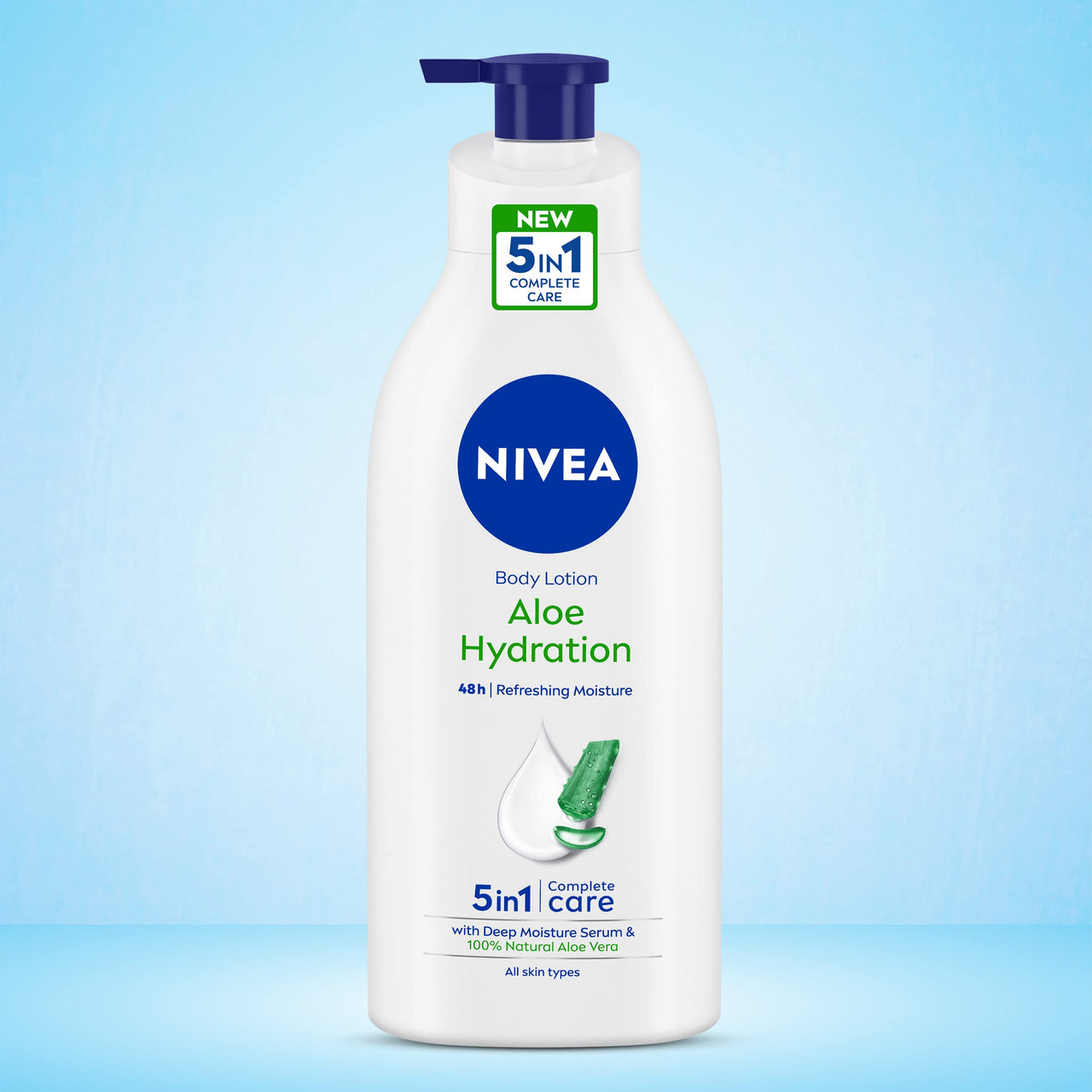 NIVEA Aloe Hydration Body Lotion 600 ml | 48 H Moisturization | Refreshing Hydration | Non Sticky Feel | With Goodness of Aloe Vera For Instant Hydration In Summer | For Men & Women (Pack of 2)