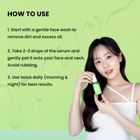 Mirabelle Korea Tea Tree + Niacinamide Serum 50ml | Acne & Oil Control, Pore Minimizing & Skin Clarifying Face Serum for Oily, Combination & Acne-Prone Skin | Korean Skincare for Men & Women