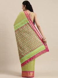 Pandadi Saree Women's  Cotton Silk Saree With Blouse Piece