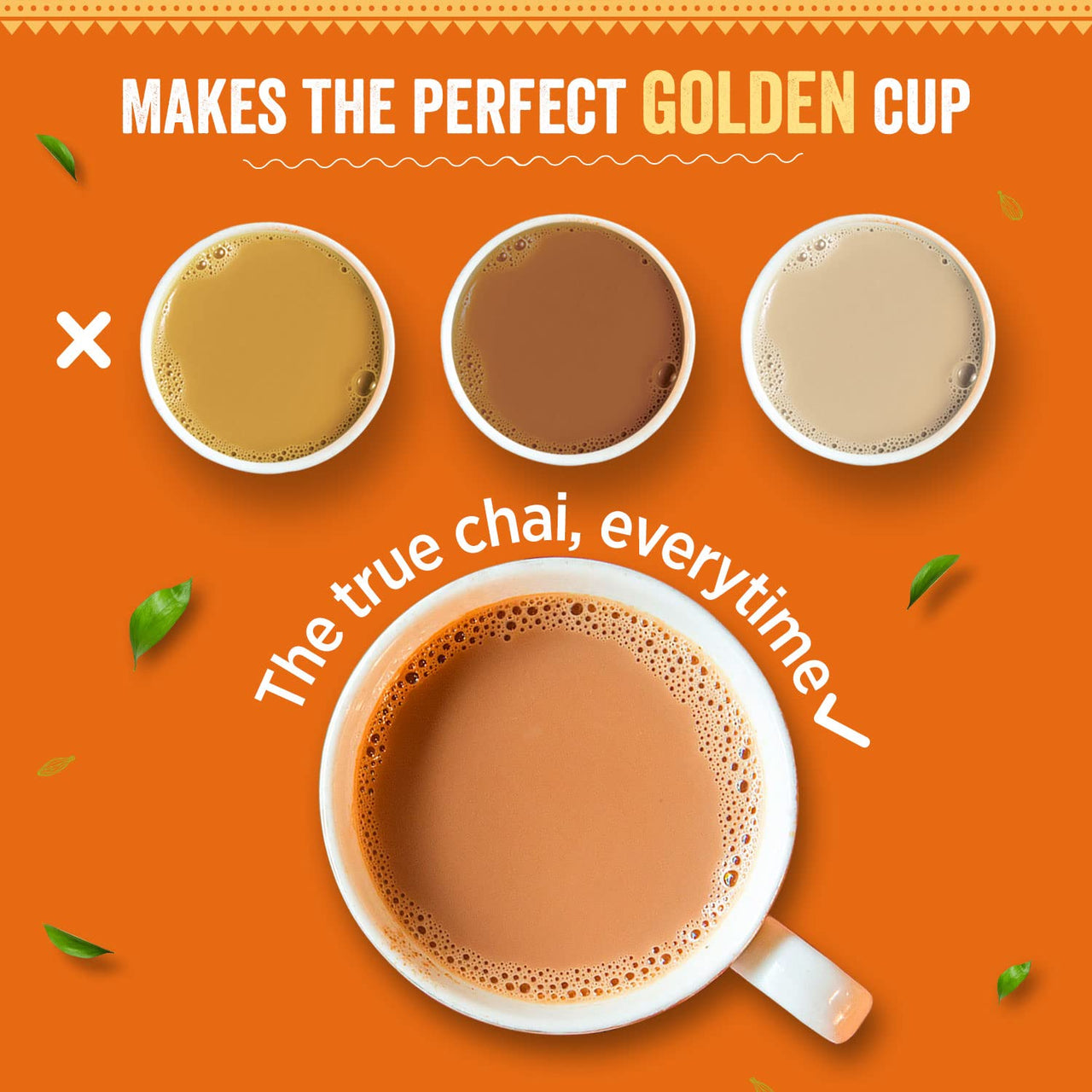 Chaayos Assam Instant Tea Premix - Ginger - Regular Sugar (14Gm * 36 Sachets) (Makes 100 Ml), Ginger Tea, Adrak Chai, 1 Min Tea Powder