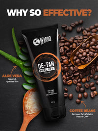 Beardo DeTan Peel off Face Mask for Men, 100g | Coffee Extract to Remove Tan & Deep Cleansing, Defeat Blackheads & Whiteheads, Face Mask for Glowing Skin