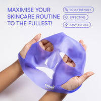 Gush Beauty Snatched Mask Reusable Silicone Sheet Mask | Eco-Friendly & Customizable Skincare | Enhances Product Absorption & Locks in Moisture | Comfortable & Durable Design | 1 Count