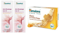 Himalaya Herbals Honey and Cream Soap, 125g (Pack of 6) And Himalaya Herbals Anti Hair Fall Hair Oil, 200ml