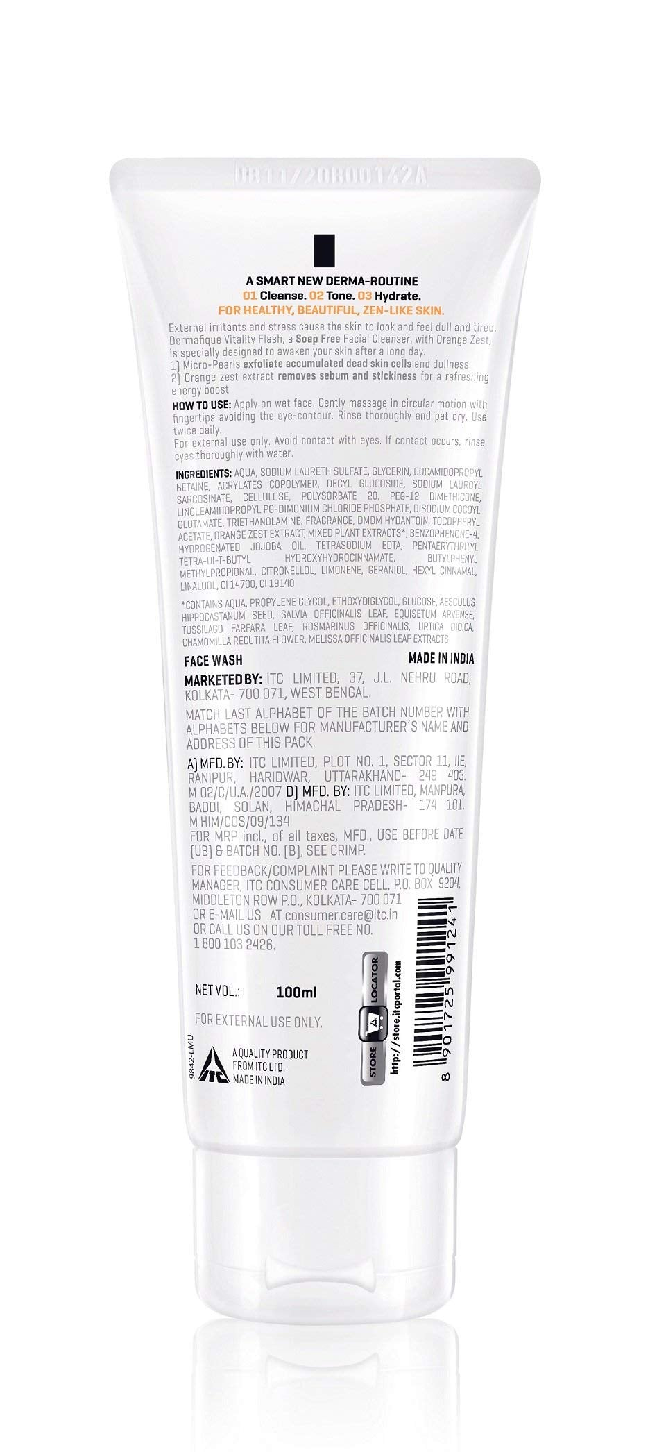 Dermafique Vitality Flash Facial Cleanser, 100ml And Dermafique Micellar Water Makeup Cleanser, Blue, 150ml