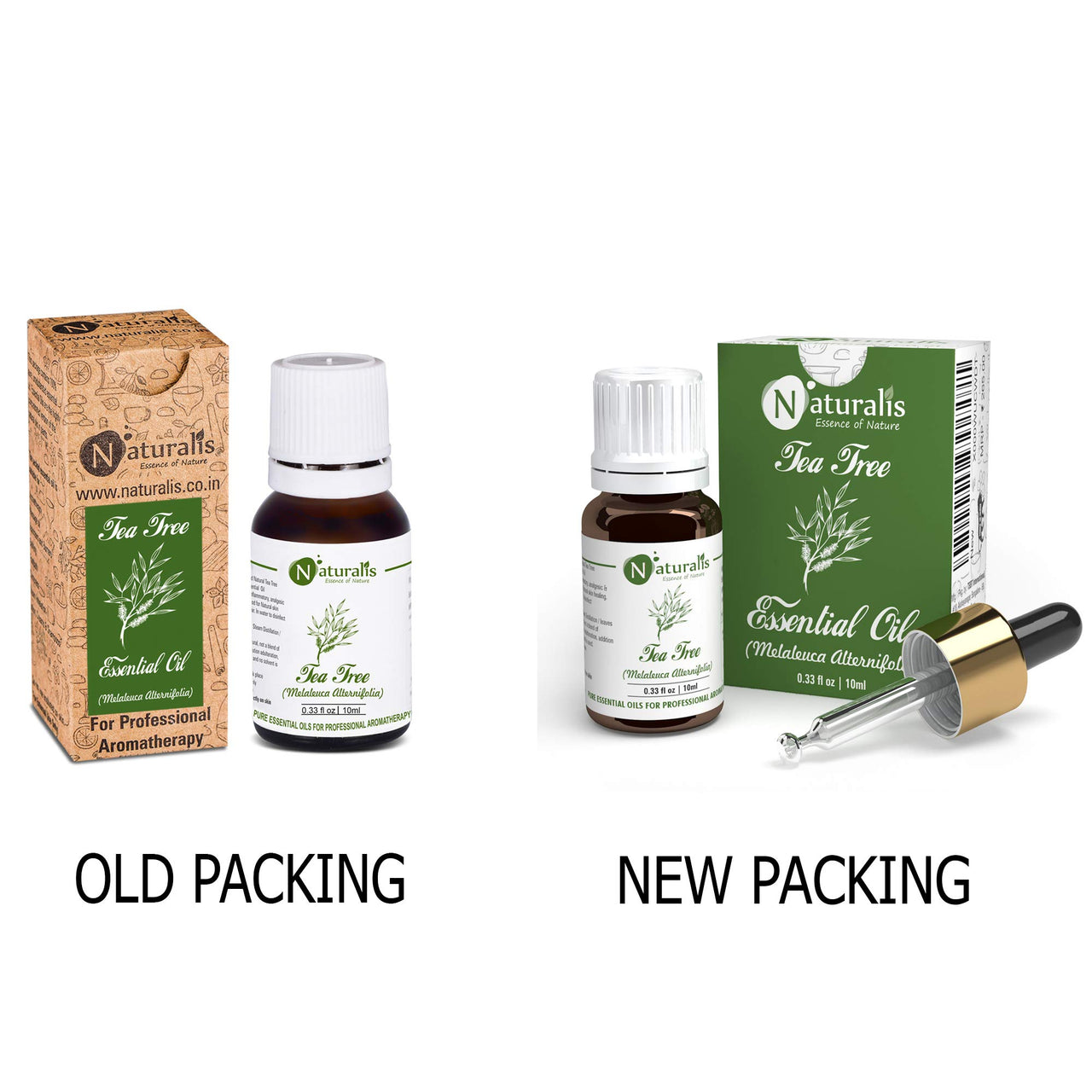 Naturalis Tea Tree Oil - Tea Tree Oil for Acne, Pimples and Scar - Pure and No Dilution Tea Tree Hair Oil - No Solvents - Ideal for Aromatherapy - 10ml