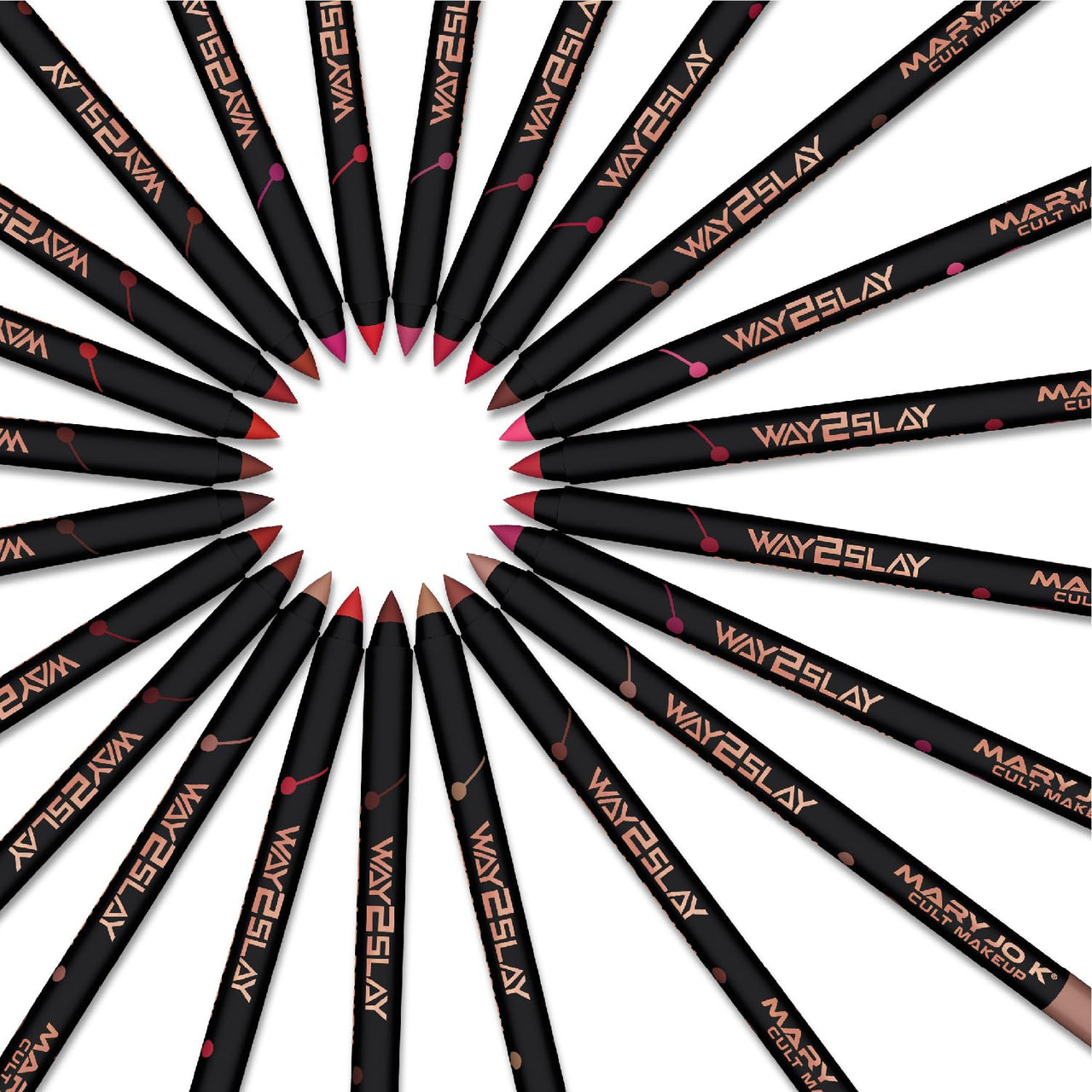 MARY JO K Matte Lip Pencil H.D Finishing Deep Brown – Sharp Lining, Transfer-Resistant, Intense Pigment