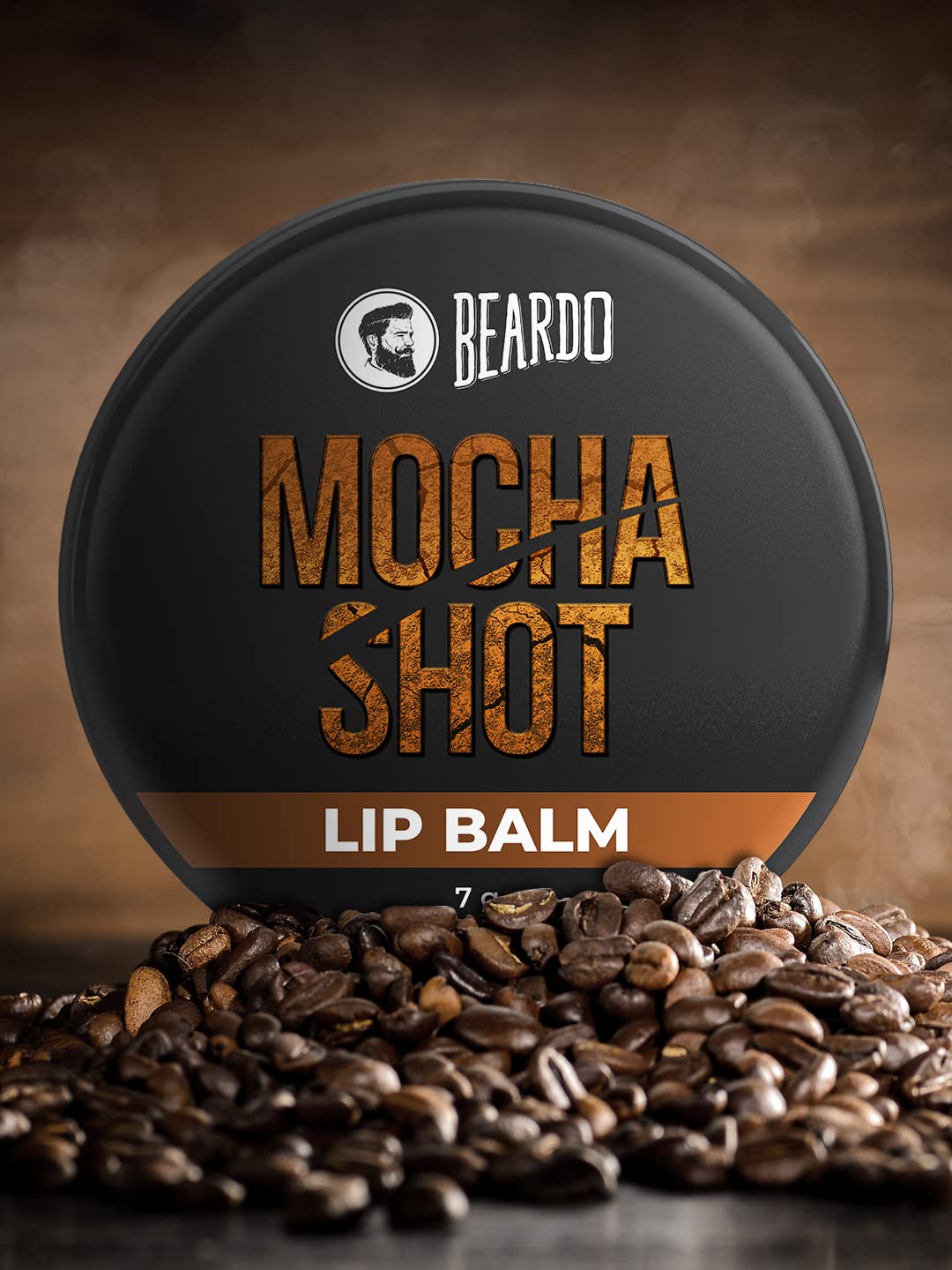 BEARDO Mocha Shot Lip Balm | Non Tinted Lip Balm For Men | For Soft Kissable Lips | Lip Care For Dry, Chapped & Cracked Lips | 7G, Brown