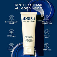 Asaya Dark Spot Removal Face Wash | Fades Spots, Acne Marks & Evens Tone | Tranexamic Acid, Niacinamide & Alpha Arbutin Face Wash With Pre + Probiotics | Both Women & Men | 100g