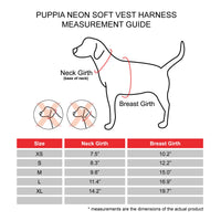 Puppia Neon Soft Vest Harness Step-in No Choke No Pull Walking Training for Small and Medium Dog, Pink, X-Large Neon Soft Vest Harnes