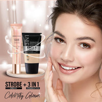 FACES CANADA Superb Glow Combo - Strobe Cream - Rose Gold (18 ml) + Strobe Cream - Silver (18 ml) | Primer + Highlighter + Moisturizer | Illuminating & Glowing Makeup Base | Intense Hydration