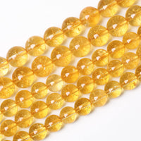 10mm 36Pcs Natural Citrine Beads for Jewelry Making Gemstone Round Loose Beads Crystal Energy Stone Healing Power DIY Bracelet Necklace 10mm