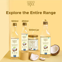 Coco Soul Cold Pressed Unrefined Virgin Coconut Oil | 60% MCT | Multipurpose Usage | Daily Cooking| Keto Friendly | Naturally Cholesterol Free | A1 grade real coconut | From Makers of Parachute 1000 ml
