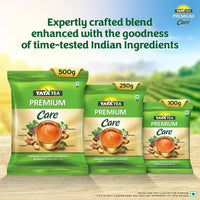 Tata Tea Premium Care 500g Black Tea, Delicious Tea with Goodness of Tulsi, Mulethi, Ginger, Brahmi & Elaichi, Trusted Quality, Loose Leaves