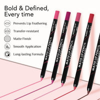 MARY JO K Matte Lip Pencil H.D Finishing Deep Brown – Sharp Lining, Transfer-Resistant, Intense Pigment