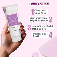 Glamveda 0.05% ww Glycolic Acid & 0.05% ww Salicylic Acid Anti Acne Peel off mask | For Oily & Acne Prone Skin | Oil balancing, Deep Cleansing | Blackhead & Pore care | 100gm