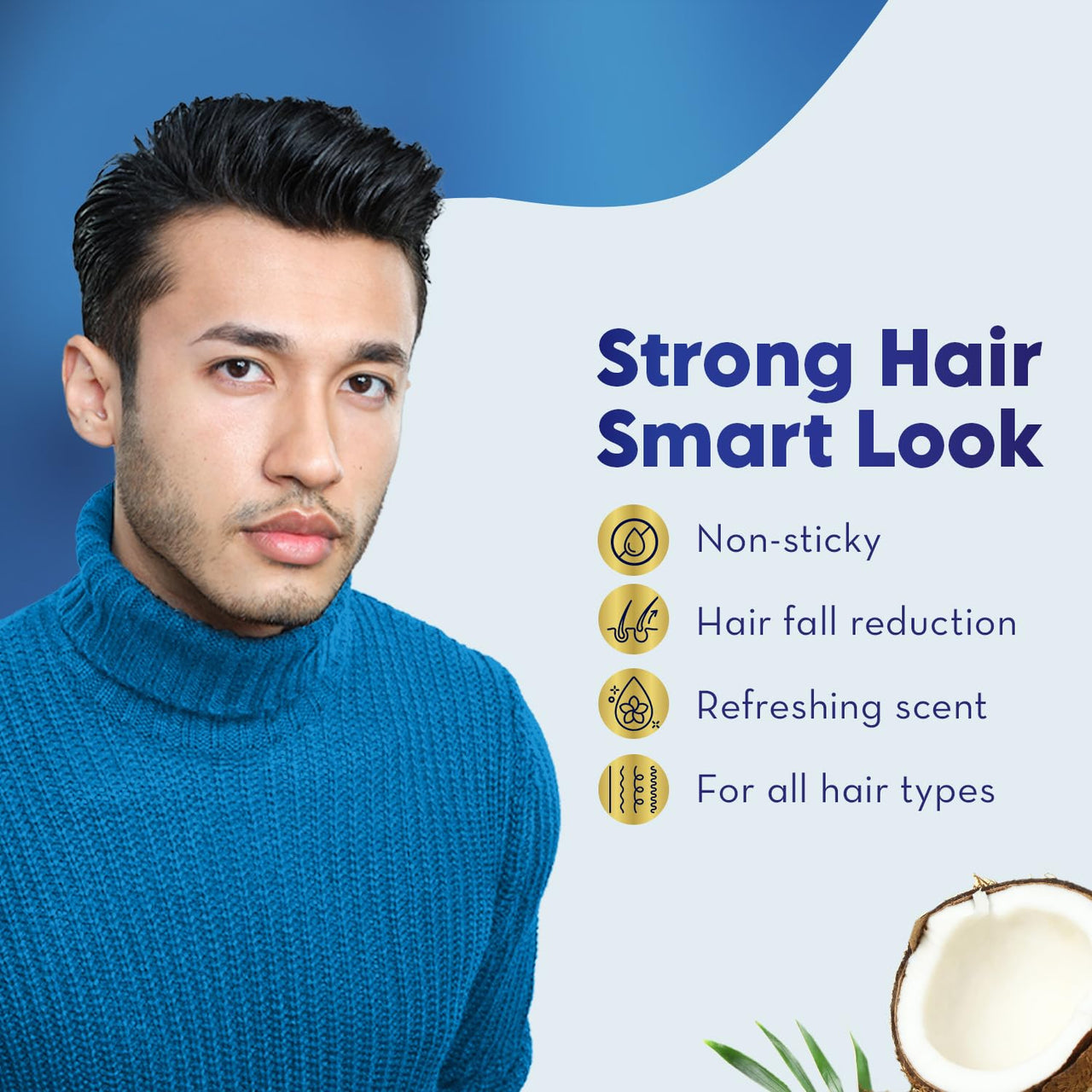 Parachute Hair Cream For Men, Anti Hairfall |Hair Cream After Shower |Non Sticky Oil Replacement Hair Cream, 100g (Pack of 3)