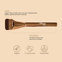 Milagro Beauty Glass Skin Foundation Professional Brush (18) | Full Coverage & Finish| Ultra Soft Bristles | Easy Blending For Cream & Liquid Foundation Application