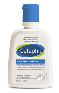 Cetaphil Oily Skin Cleanser, Daily Face Wash for Oily and Acne Prone Skin, Gentle Foaming, 125ml, Pack of 2