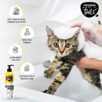 Wagging Tails Slick & Shine 5-in-1 Pet Shampoo-400ml-Pack of 2 | Deodorize & Moisturise the Skin | Remove Dirt | Help to Repair Damaged Hair | Anti-Itching & Anti-Dandruff Cleanser-All Breed Dog & Cat