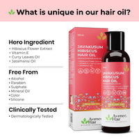 Avimee Herbal Javakusum Hibiscus Hair Oil | For Soft & Silky Texture | Loaded with Vitamin C, Flavonoids, Amino Acids, Mucilage Fiber, and Antioxidants | 100 mL | Pack of 2