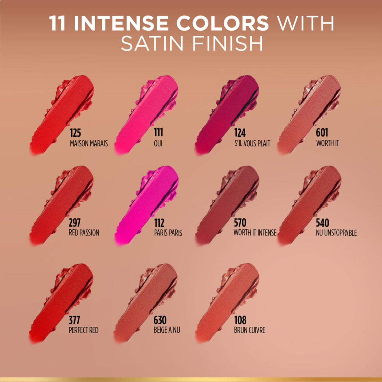 L’Oréal Paris Color Riche Satin Lipstick- 124 S'il Vous Plait, 4.3 gm