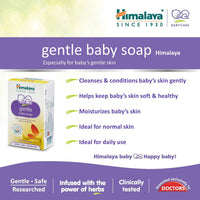 Himalaya Face Body Oil Baby Massage Oil For All Skin Types (500 ML) & Himalaya Gentle Baby Soap (4N*75g)
