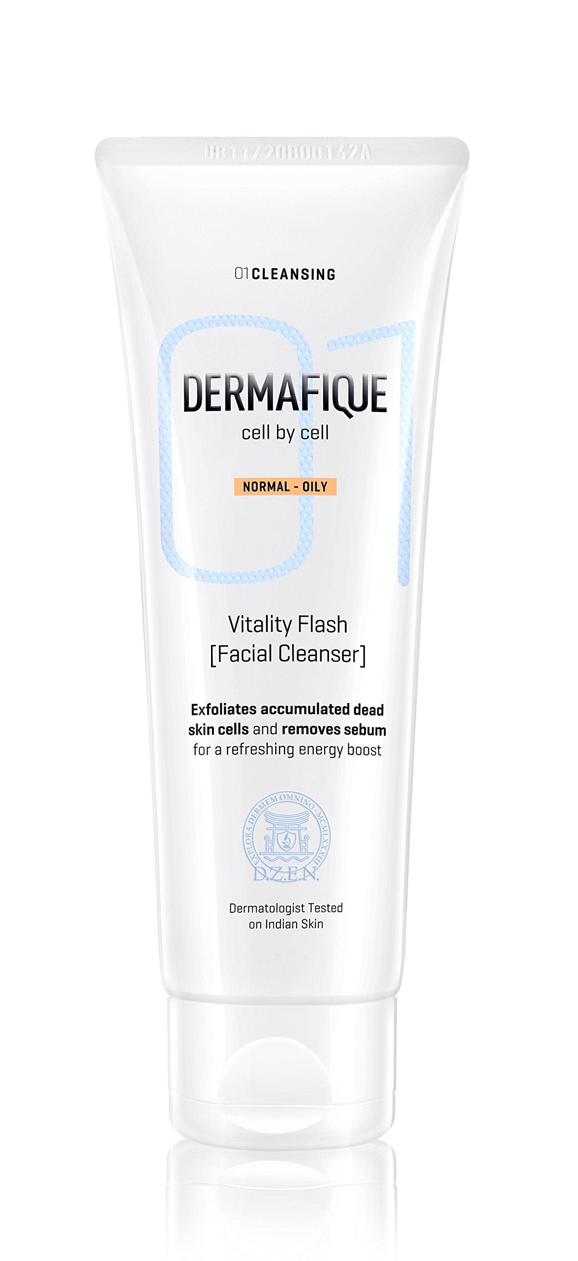 Dermafique Vitality Flash Facial Cleanser, 100ml And Dermafique Micellar Water Makeup Cleanser, Blue, 150ml