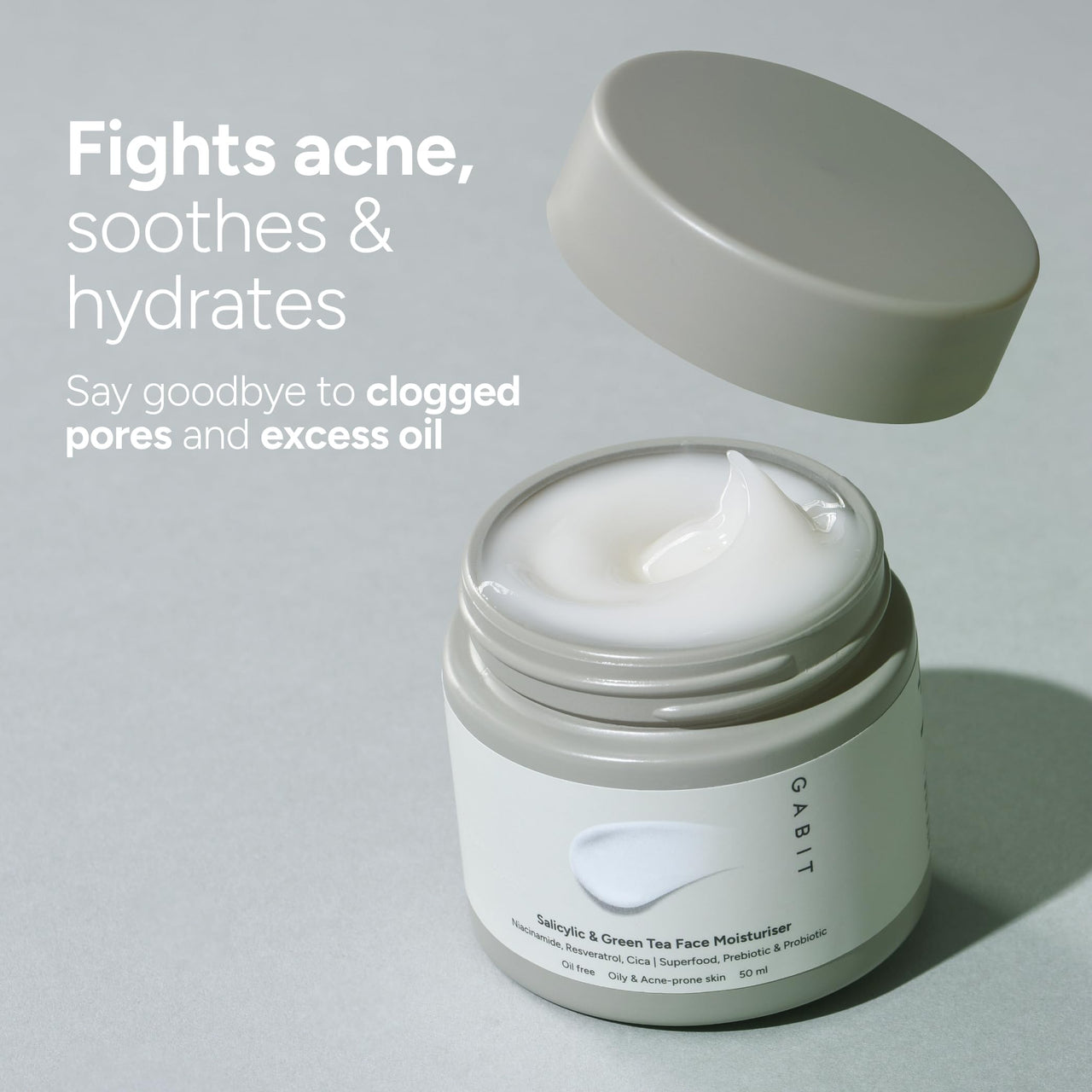 Gabit Oily Skin Essentials Kit for Oily & Acne Prone Skin | Salicylic Acid Face Wash, Salicylic & Green Tea Face Moisturizer | Reduces Breakouts, Open pores, Blackheads, Whiteheads| Women & Men, 150ml