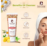 Passion Indulge Natural Pearl Light Cleanser 100ml & Simpli Aloe vera Gel 200ml Pack For Clear Complexion & Skin Brightening