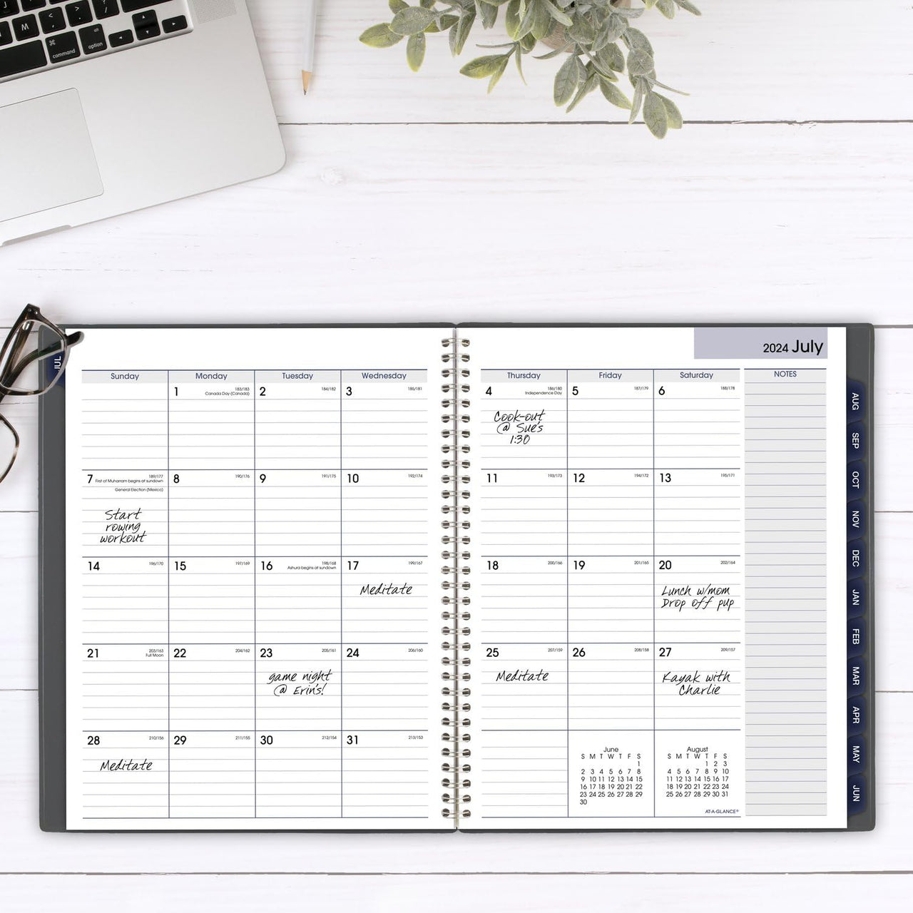 AT-A-GLANCE Planner 2024-2025 Academic, Weekly & Monthly, 8-1/2" x 11", Large, Monthly Tabs, Flexible Cover, DayMinder, Charcoal (AYC54545) 2024-2025 New Edition