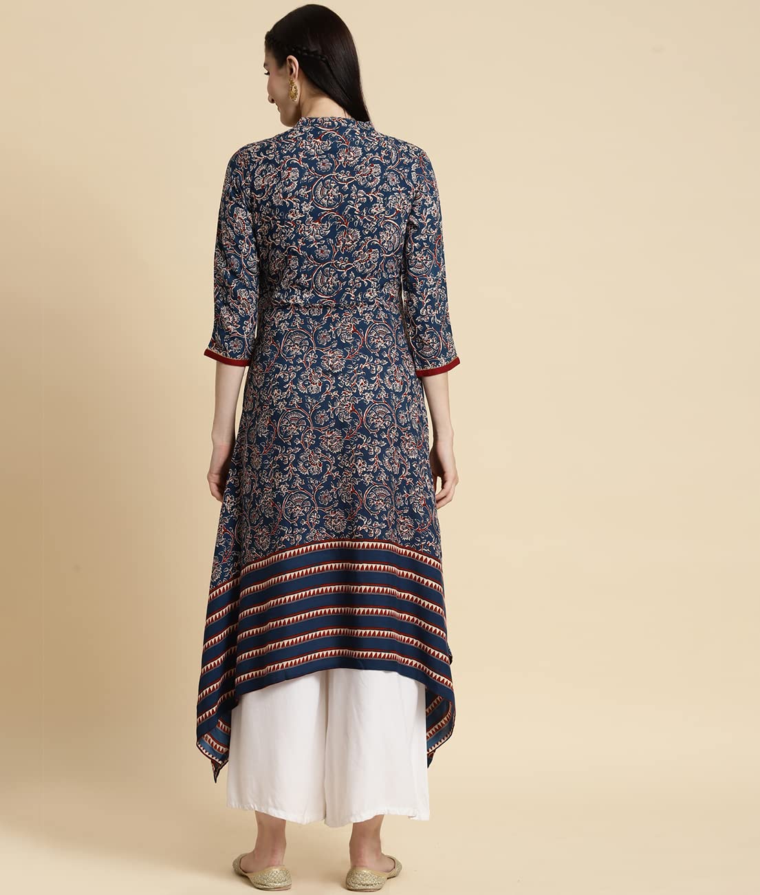 rangita Women Rayon Floral Printed Calf Length A-Line Kurti