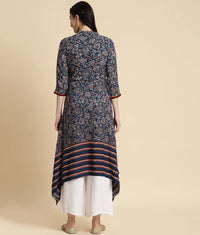 rangita Women Rayon Floral Printed Calf Length A-Line Kurti