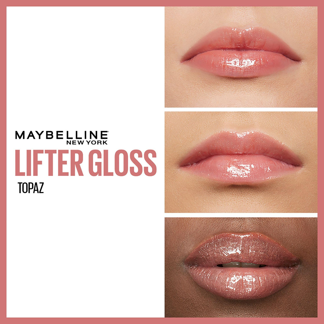 Maybelline New York Smooth And Non-sticky Lifter Gloss - Topaz | Tinted Lip Gloss With Hyaluronic Acid for Hydrated & Plump Lips | Non-Sticky application | Long-lasting Fuller & Lifted Look | 5.4ml