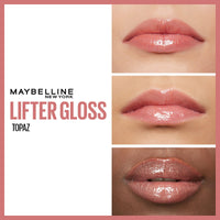 Maybelline New York Smooth And Non-sticky Lifter Gloss - Topaz | Tinted Lip Gloss With Hyaluronic Acid for Hydrated & Plump Lips | Non-Sticky application | Long-lasting Fuller & Lifted Look | 5.4ml
