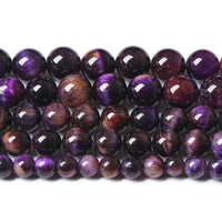 10MM 36PCS Natural Stone Multi Purple Tiger Eye Stone Beads for Jewelry Making DIY Bracelet Energy Crystal Healing Power 10mm