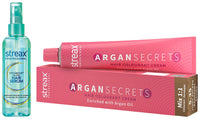 Streax Professional Vitariche Gloss Hair Serum (200 ml) Argan Secrets Permanent Hair Colourant Cream - Light Golden Mahogany Brown 5.35, 60 gm