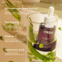 Asaya 0.2% Retinol Face Serum | Beginner-Friendly Anti-Aging Night Serum | Reduces Wrinkles, Fine Lines & Dark Spots | With Peptide, Vitamin C & Hyaluronic Acid | Boosts Collagen & Firms Skin | Brightens & Evens Tone | Hydrating & Non-Irritating | For Fac