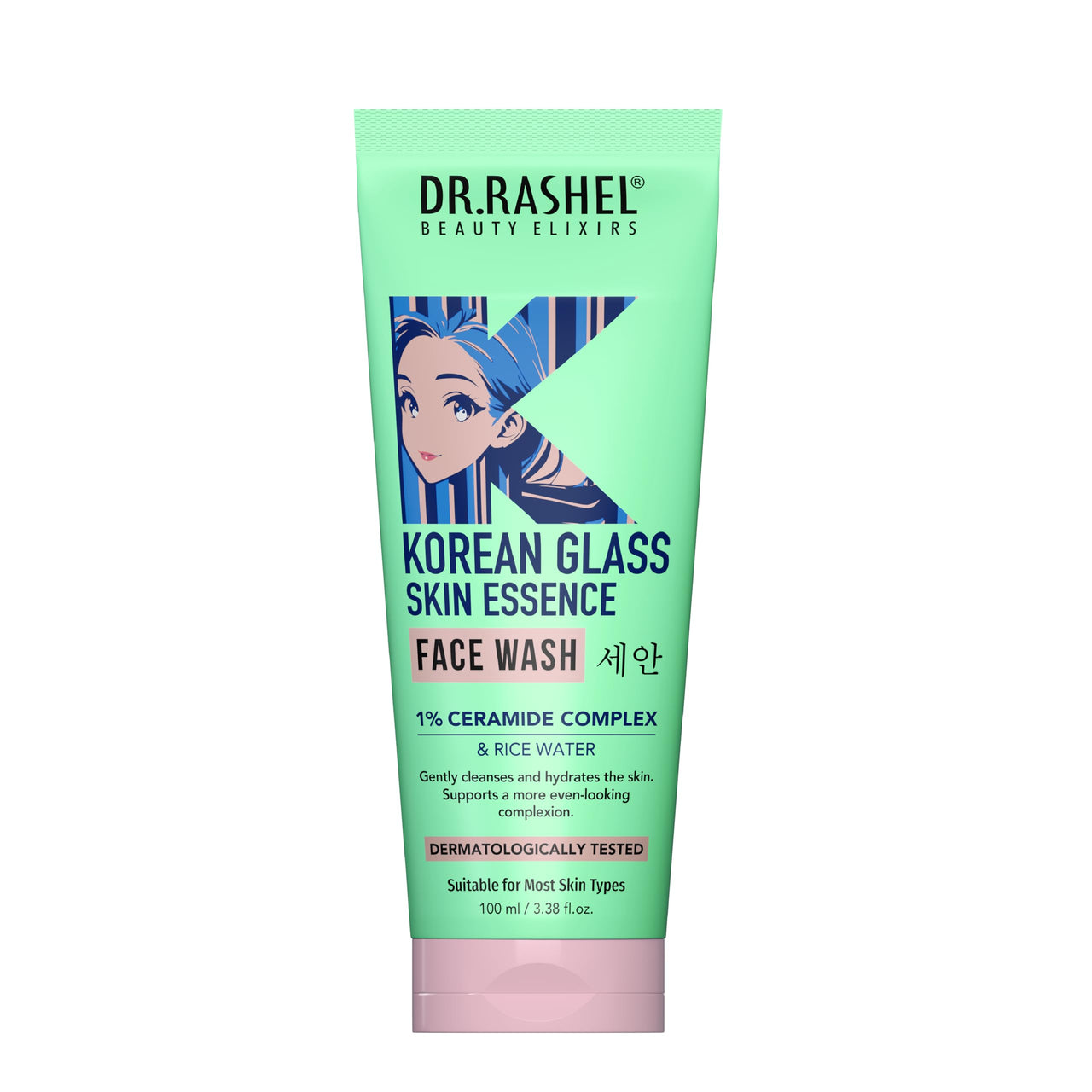 Dr.Rashel, Korean glass skin essence facewash||Rice Water and 1% Ceramide Complex - 100ml
