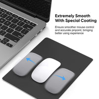 Mouse Pad, Black Premium Hard Metal Aluminum Mousepad, Double Side Waterproof Ultra Smooth Mouse Pad for Fast and Accurate Mouse Control for Office and Gaming, 9.4 x 7.9inch Medium