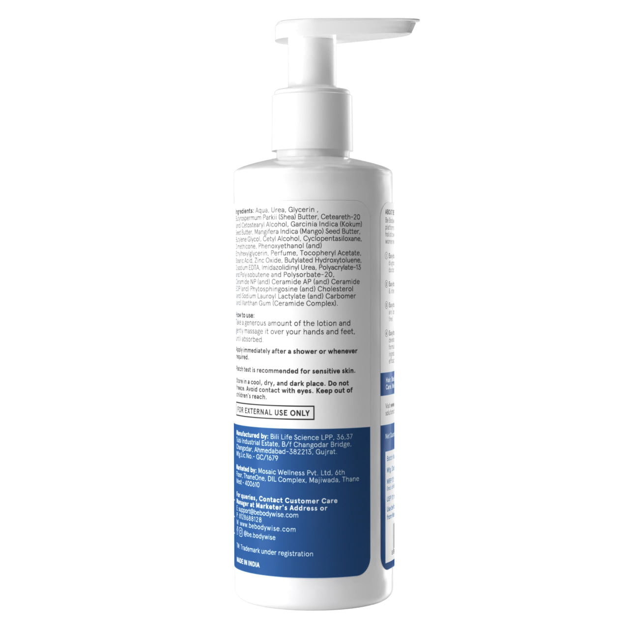 Be Bodywise 10% Urea Body Lotion 200ml | 48 Hour Dry Skin Relief | For Very Dry & Flaky Skin | With Ceramides, Kokum & Mango Seed Butter | Non-Greasy & Lightweight Formula