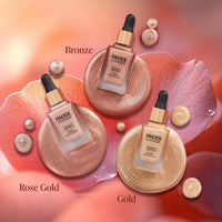 FACES CANADA 3 in 1 Liquid Highlighter – Gold 01, 18ml | Primer | Highlighter | Strobe Serum | Luminous Finish | Lightweight Formula | Hydrating | Long Lasting Glow | Easily Blendable