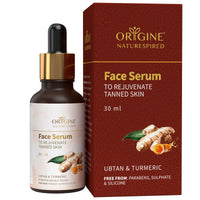 Origine Naturespired Face Serum to Rejuvenate Tanned Skin | Tan Removal Serum with Ubtan & Turmeric | Serum Help Reducing Wrinkles & Fines Lines, Dark Spots Face Serum | SLS & Paraben Free, 30 ml