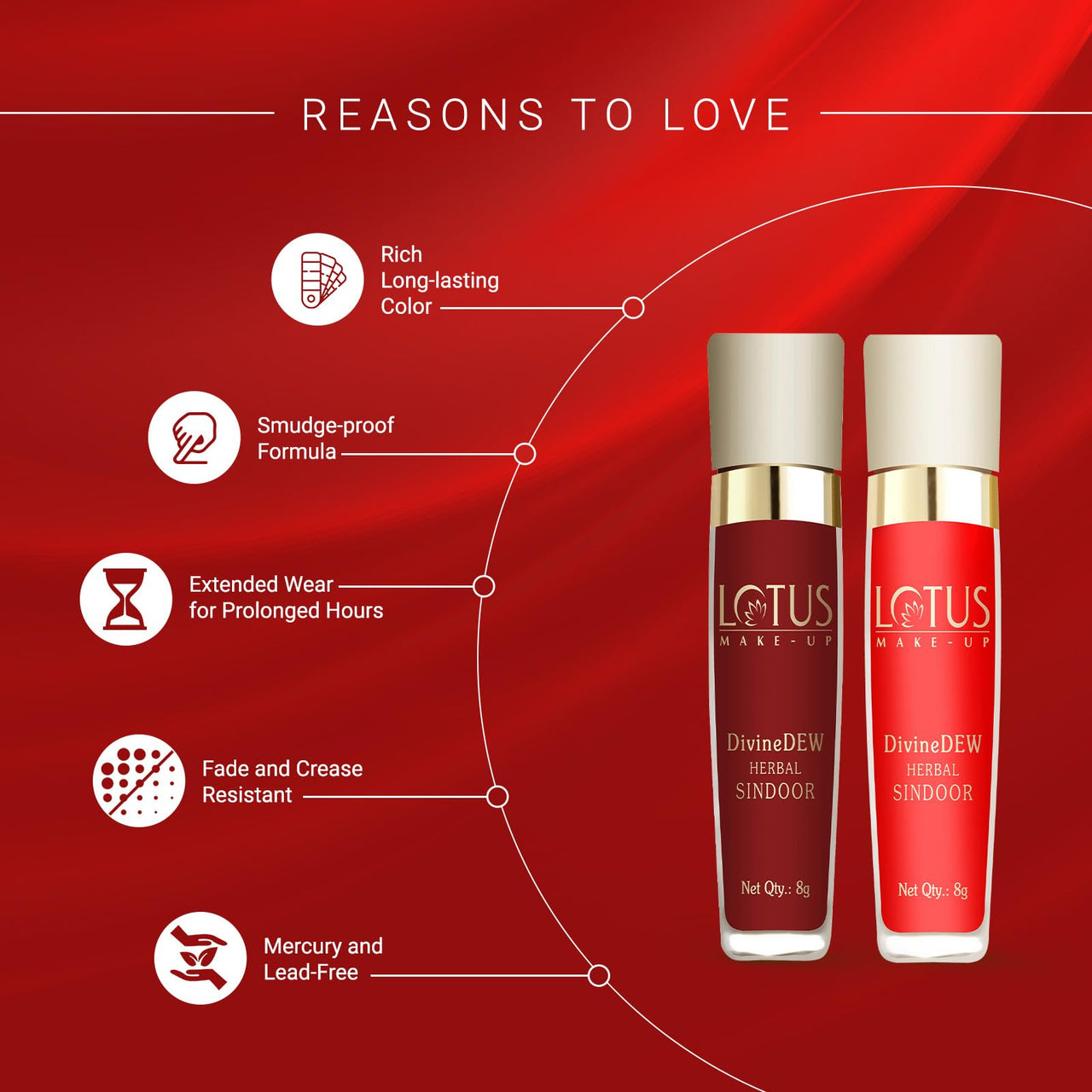 Lotus Make-Up Divine Dew Herbal Sindoor (Rosy Blush (Maroon - 20M), 8 g (Pack of 1))