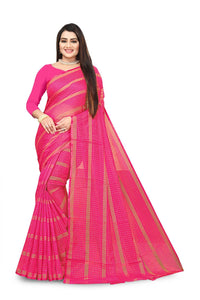 Amazon Brand - Anarva Soft Heavy & Cotton Silk Sarees for women, Beautiful saree free size with unstitched Blouse Piece