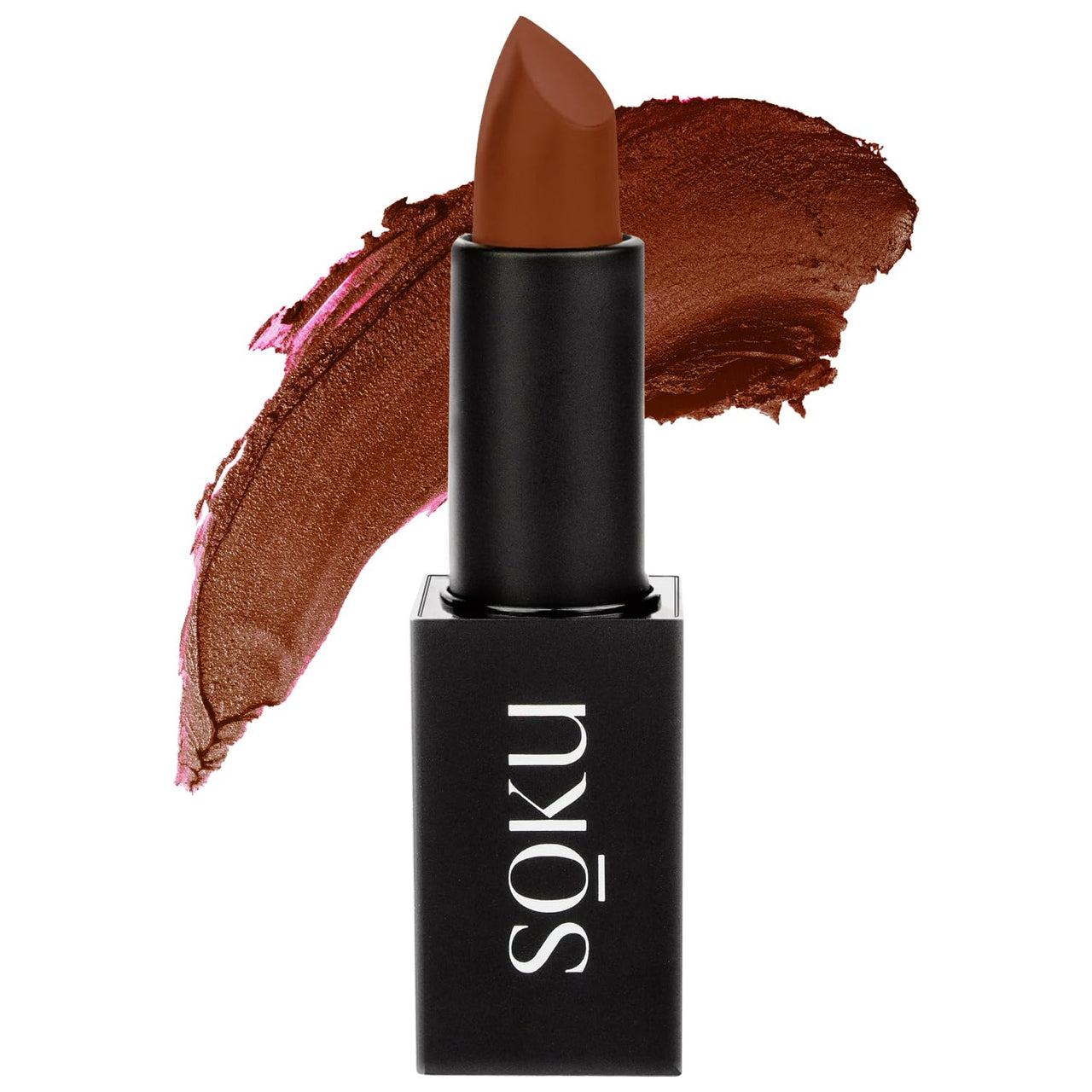 SOKU Censored Matte Long Lasting Lipstick for Women | Creamy Lipstick | Enriched with Jojoba Oil | Moisturising & Waterproof | Smooth Finish & Lightweight (Love Bug 08) - 4.2g