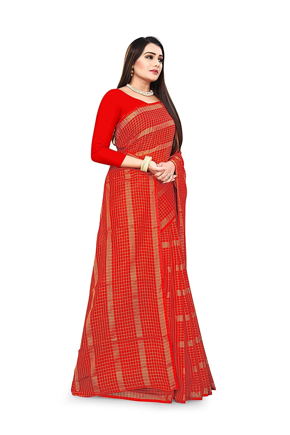Amazon Brand - Anarva Soft Heavy & Cotton Silk Sarees for women, Beautiful saree free size with unstitched Blouse Piece