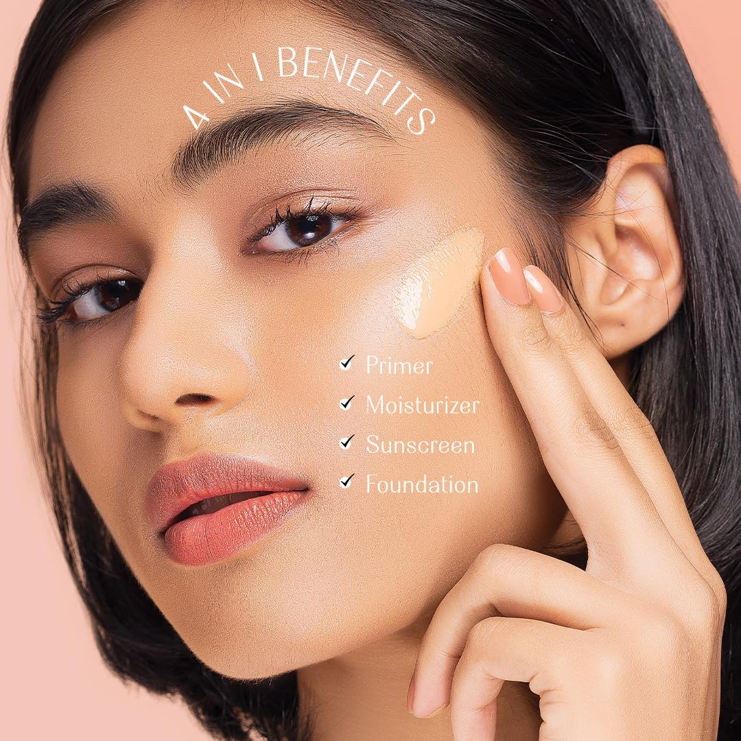 Lovechild Masaba Skip Everything Blurring 4 in 1 Serum Skin Tint, Natural Coverage, For Daily Use SPF 20, With SOD Technology, Tough Toffee, 30ml